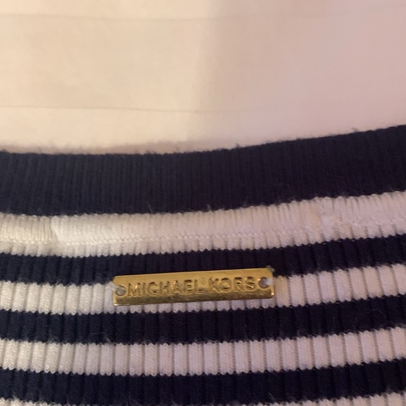 Michael Michael Kors viscose/nylon/spandex striped tunic sweater mid weight EUC - Picture 5 of 6